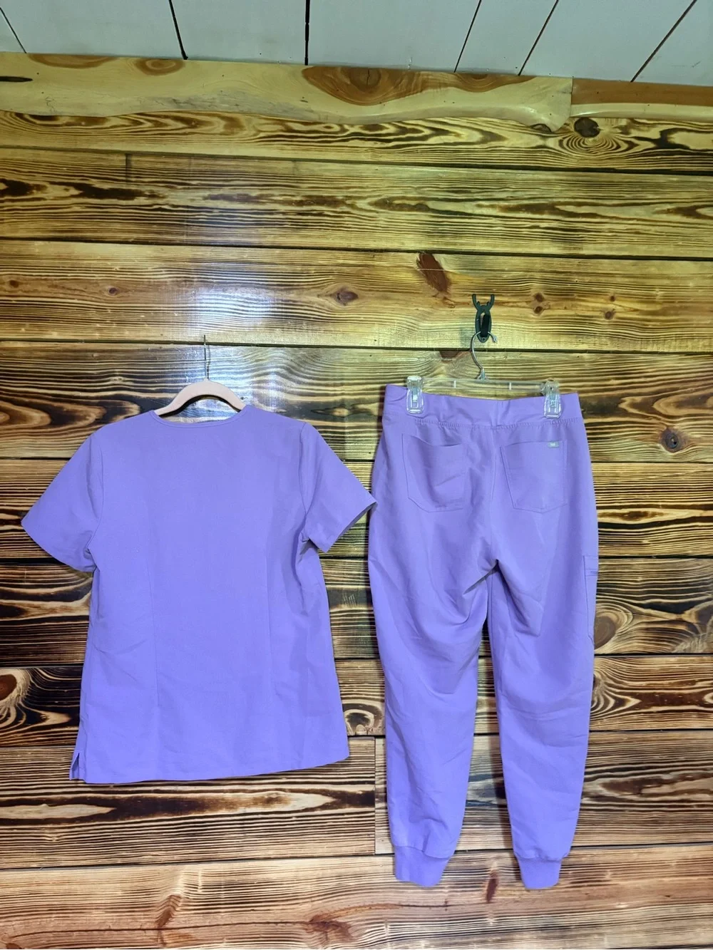 Figs Light Purple Scrub Set with Jogger Pants - Picture 4 of 4